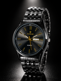 Men's Stainless Steel Quartz Watch 24mm Multicolor Strap
